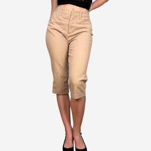 St Johns Bay Tan pinstripe capris - size 4